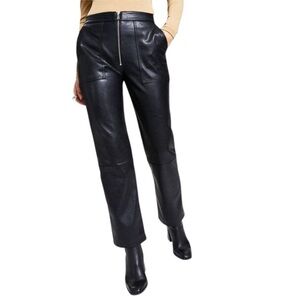 Revolve LNA Women's Black Vegan Leather cropped Pants